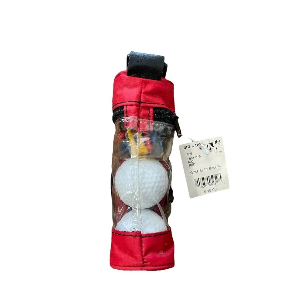 Big Dogs Golf Balls in Mini Clip‎ Golf Bag With Tees 6 Inches